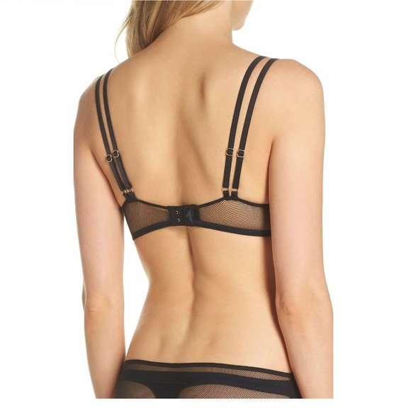 VINCE CAMUTO Women Jules Double Unlined Underwire Bra, Black, 32D - Picture 2 of 7